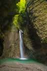 Slovenia, Soca River Valley. Landscape with Kozjak Falls. Art Print
